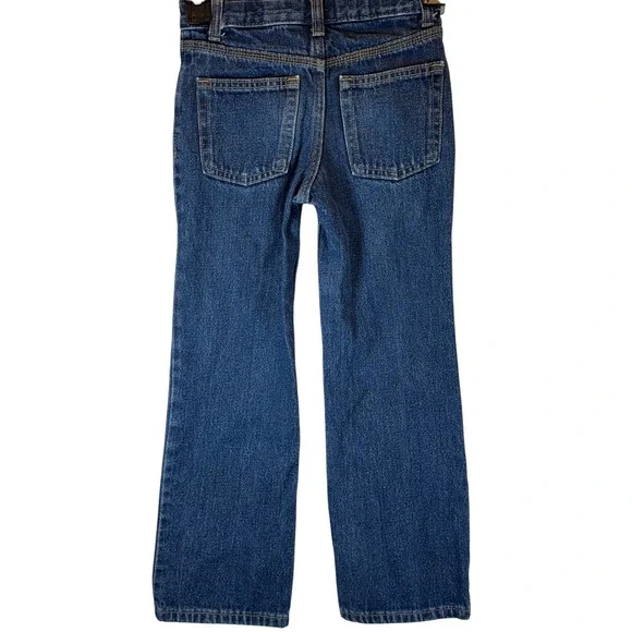 Cat & Jack Kids Relaxed Straight Blue Denim Jeans Adjustable Waist Unisex size 7 - Picture 2 of 7